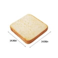 thumbnail image 3 of WICVIK Toast Bread Plush Pillow,Cute Simulation Bread Shape Pillow Soft Lumbar Back Cushion Plush Stuffed Toy for Home Decor (White), 3 of 8