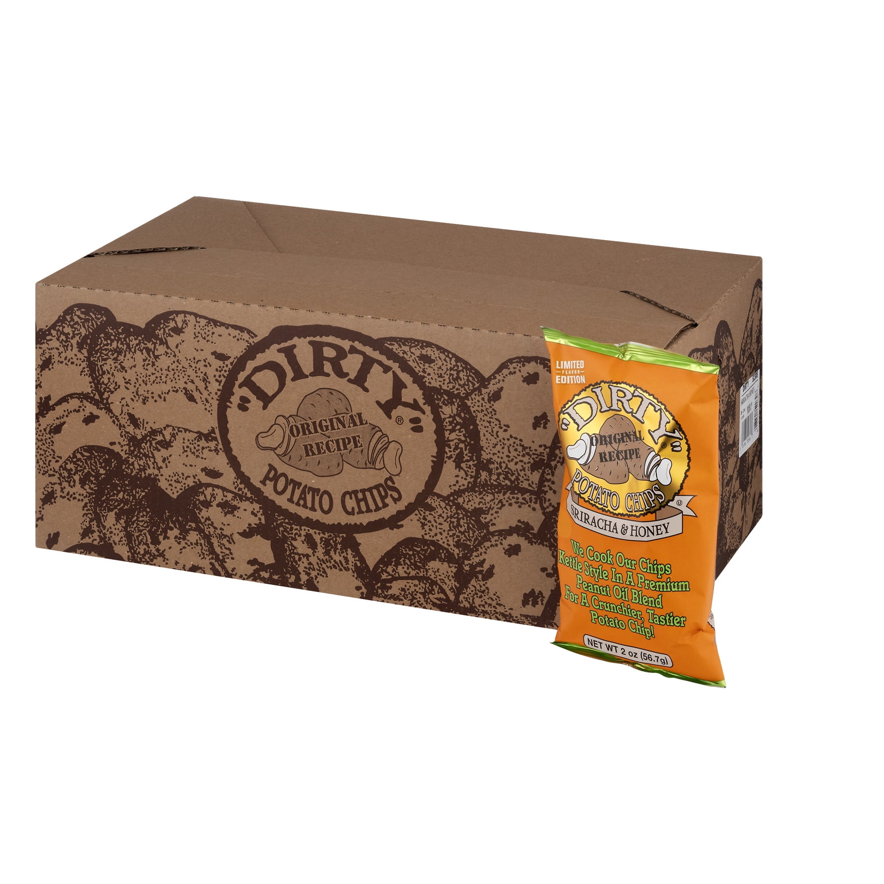 Dirty Kettle Style Sriracha & Honey Potato Chips, 2 oz. - Pack of 25