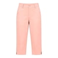 thumbnail image 6 of Plus-Size Athletic Pants for Women Stretch Pants Mid Straight Leg Cropped Trousers With Pockets Split Hem Casual Work Dress Pants L, 6 of 9