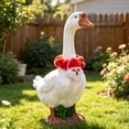thumbnail image 2 of AZXY Christmas Neck Wrap Collar Porch Goose Outfit, 23‑Inch Goose Clothes, Goose Clothing & Goose Cloth for Cement Plastic Porch Goose Statue, Outdoor Xmas Decor for Front Porch Yard Lawn Garden, 2 of 6