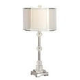 thumbnail image 5 of DecMode 30" Stacked Crystal Silver Table Lamp with Cream Metal Shade, 5 of 11