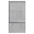 thumbnail image 5 of Better Home Products Sarah Modern Wood Double Sliding Door Armoire in Light Gray, 5 of 7