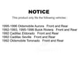 thumbnail image 2 of Kugel Front Rear Wheel Bearing & Hub Assembly Kit for Car Buick Riviera Oldsmobile Cadillac Aurora Eldorado Seville Toronado - Left Right Side (Driver Passenger) K70-101163, 2 of 11