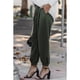 thumbnail image 3 of Pantalones Casuales Largos Color Puro Talle Alto Bolsillos Laterales Puños Cónicos Pantalones Sueltos Para Mujer Verde M, 3 of 6