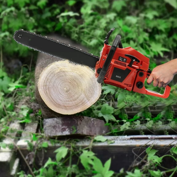 2 Stroke 52cc Gasoline Chainsaw,2.2Kw 20 Inch Gas Chainsaw,10500rpm High Speed,Dual Safety Switches For Wood Cutting, Light Felling, and Limbing