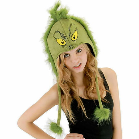 Dr. Seuss Grinch Hoodie Hat Adult Halloween Accessory