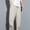 Khaki, variant on WWV Mens 3/4 Pants Cropped Pants Men Pocket Drawstring Elastic Waist Trousers Solid Color Casual Relaxed Fit Vacation Pants Army Green L