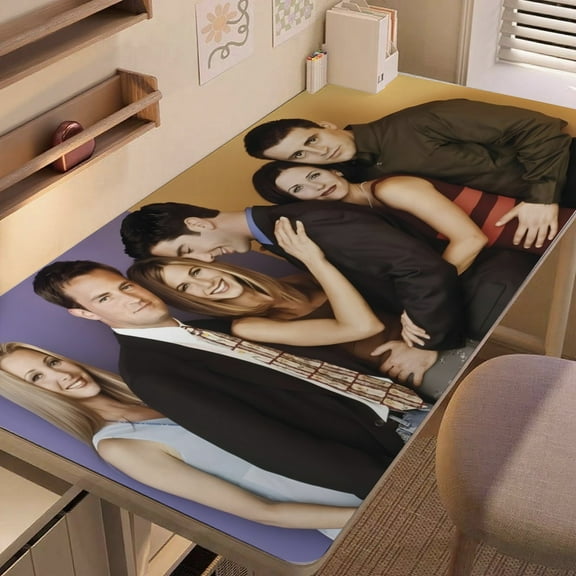 Friends TV-themed extra-large Non-Slip Base leather Desk Table mat—versatile for computer desks, dining tables, and more.12"x24"(30X60cm）