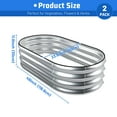 thumbnail image 3 of SnugNiture Raised Garden Bed, 2Pcs 4x2x1ft Outdoor Raised Beds Kit for Planting Plants, Silver, 3 of 6