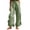 a01Army Green, variant on Yyeselk Wide Leg Pants for Women Stretch Smocked High Waist Ruffle Trim Palazzo Bottoms Trendy Casual Relaxed Fit Beach Trousers Brown S