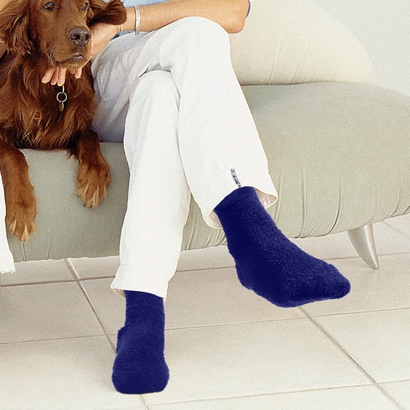 MUSEYA 3 Pairs Men's Fleece Socks Thick Fleece Sock for Warm Sleeping Winter