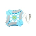 thumbnail image 4 of DR-S04 Almohadilla de Enfriamiento para Portátil Plegable Almohadilla de Enfriamiento Portátil Alimentada por USB Efecto de Luz Azul con Doble Ventilador Soporte de Enfriamiento Azul, 4 of 5