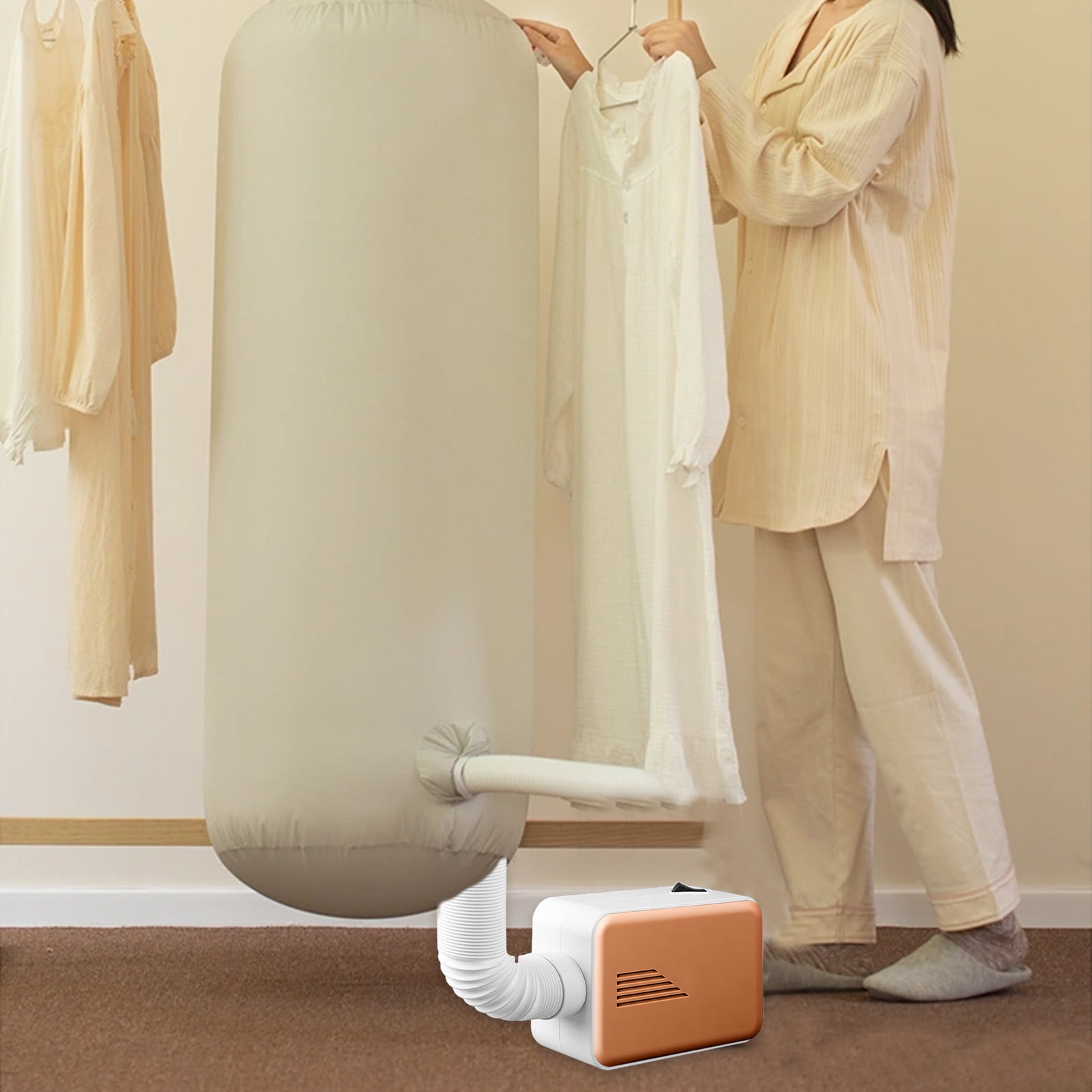 Matoen Portable Clothes Dryer, 600W Small Electric Laundry Dryer, Mini Drying Machine, Suitable for Apartment ,RV, Travel, Home