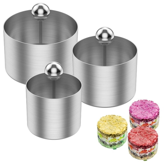 3Pcs Onigiri Mold Set, Non-Stick 304 Stainless Steel Rice Ball Maker for Bento & Sushi DIY