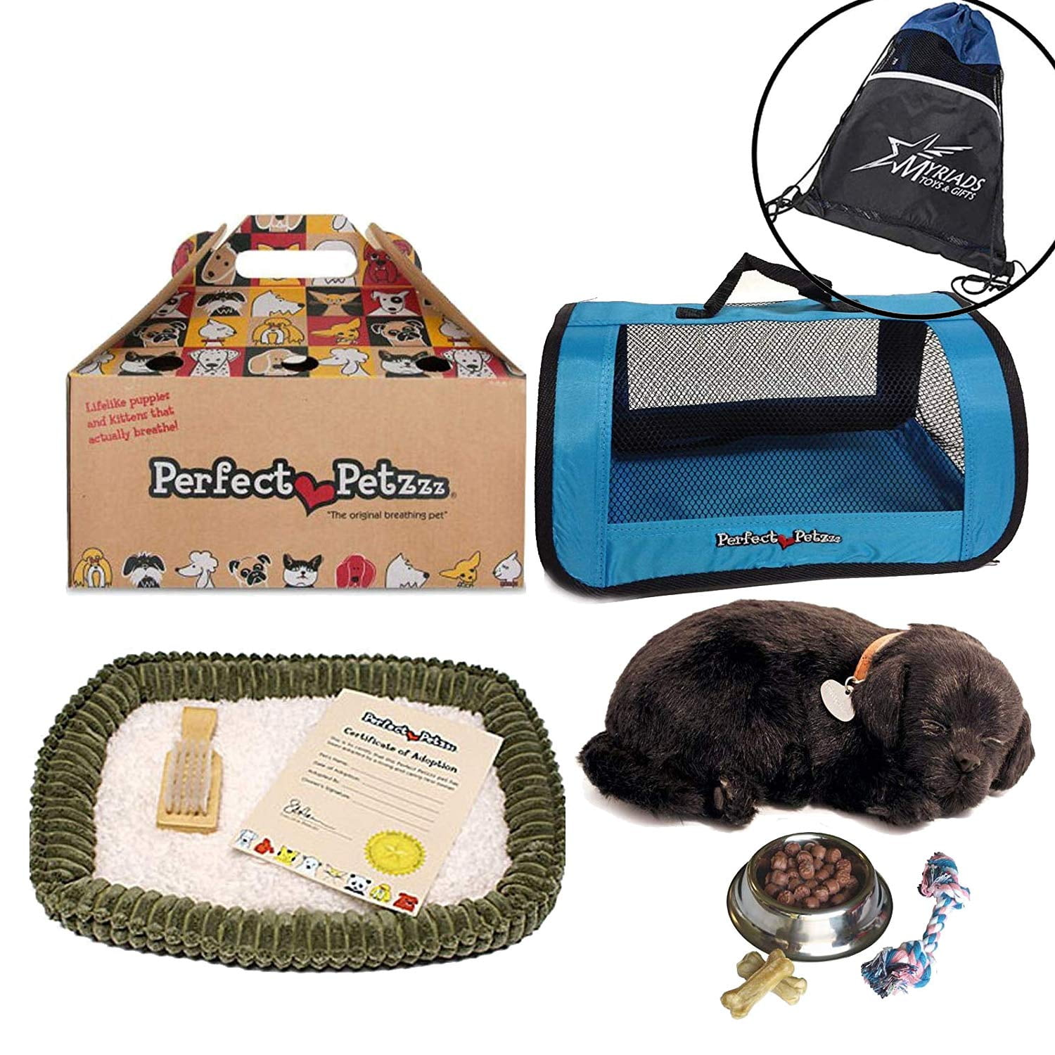 Perfect Petzzz BLACK LAB does Lifelike Breathing Battery Included-NEW! 