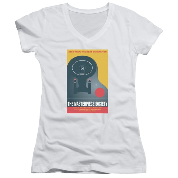 Star Trek Tng Season 5 Episode 13 Junior Women's V-Neck T-Shirt White