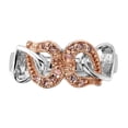 thumbnail image 5 of Sterling Silver & Rose-tone Vermeil Polished Pink CZ Heart Ring, 5 of 5