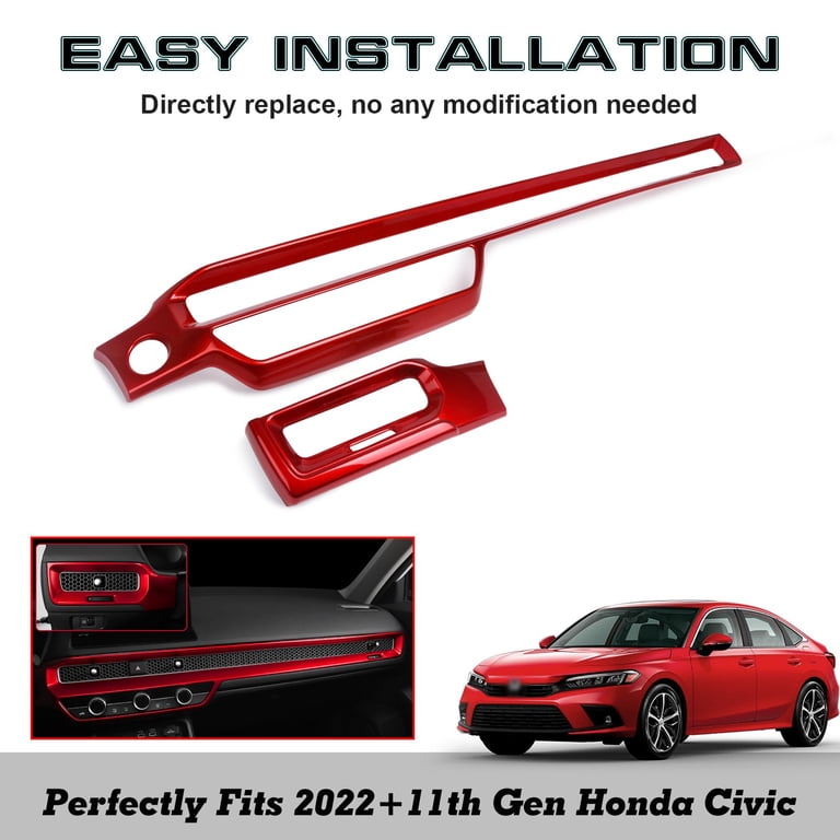 MUXEE 11th Gen Civic Center Console Frame Gear Shift Panel Cover Trim for Honda
