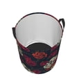 thumbnail image 3 of Bingfone Roses Skulls Waterproof Foldable Laundry Hamper Bucket With Handles For Storage Bin,Clothes Hamper (Medium), 3 of 8