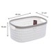 thumbnail image 2 of Organizador Canasta Canasto Rattan Mimbre Plástico Textura Grande Blanco Aleissi 700504, 2 of 3