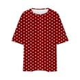 thumbnail image 4 of Hvyesh Women's Polka Dots Blouse Plus Size 3/4 Sleeve Shirts Tops Elegant Mock Neck Tunic Top Precio bajo, 4 of 5