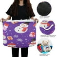 thumbnail image 6 of Collapsible 20" Round Storage Basket with Handles Laundry Hamper Open Storage Bins Cute Cartoon Snowmen Pattern, 6 of 6