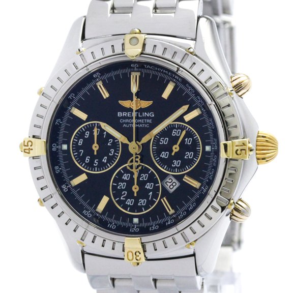 Pre-Owned BREITLING Shadow Flyback Chronograph Steel Mens Watch B35312 Polished