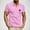 A0288-Pink, variant on POTETI Mens Polo Shirts Collared Casual Short Sleeve Shirts Loose Tropical Hawaii Print Tops