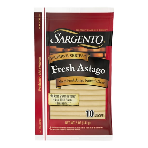 Sargento Reserve Series Sliced Fresh Asiago Natural Cheese 10 Slices Walmart Com
