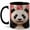 Black, variant on Jeweled Panda Coffee Mug, Panda Bear Mug, Ceramic 11 oz