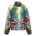 thumbnail image 5 of Jackets for Women Winter Coat Jackets Flannel Stand Collar Jacket(Mushroom Forest Path,Size:S-4XL), 5 of 7