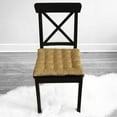thumbnail image 2 of My Infinity Store 16" Plush Square Tufted Chair Pad/Cushions Tie-Backs (Brown, 1 Piece), 2 of 4