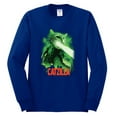 thumbnail image 2 of Catzilla Parody Taking Over City | Mens Cat Lover Long Sleeve T-Shirt, Royal, 3XL, 2 of 3