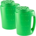 thumbnail image 1 of CHUANK Ice Melt Salt Spreader Handheld Shaker for Lawn Seed  Salt  Ice Melt  Calcium  Deicer Shaker 2 Liter  Adjustable Hole Size  Handy for Fertilizer Lawn Seed Salt to Deice, 1 of 9