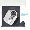 thumbnail image 3 of Graveur de CD en Plastique PC Portable Interface USB Intérieur Extérieur Graveur Lecteur DVD Domestique Réduction de Bruit Lecteur d'Ordinateur Portable Argent, 3 of 8