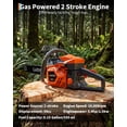 thumbnail image 3 of Powerful 58CC Gas Chainsaw Tool Set – 20 Inch Bar, 2-Stroke Engine, Quick Start, Automatic Chain Lubrication, Ergonomic Non-Slip Handle, Ideal for Wood Cutting, Yard & Forestry Maintenance – 5800, 3 of 8