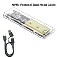 thumbnail image 6 of Laptop SSD Mobile Hard Drive Box Transparent M.2 SSD Box NVME PCIe M2 Hard Disk Case 10Gbps Clear SSD Case, 6 of 6