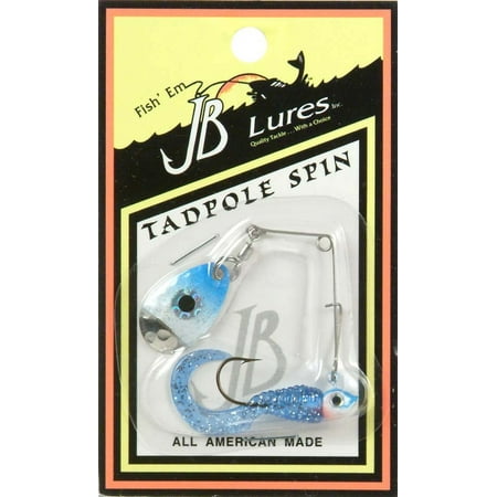 JB Lures Tadpole Jig Spinner 1/8 oz Blue Pearl Lure Spinnerbaits