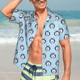 thumbnail image 5 of Lsque Husky Head pattern Hawaiian Shirt for Men, Unisex Summer Beach Casual Short Sleeve Button Down Shirts-Large, 5 of 9