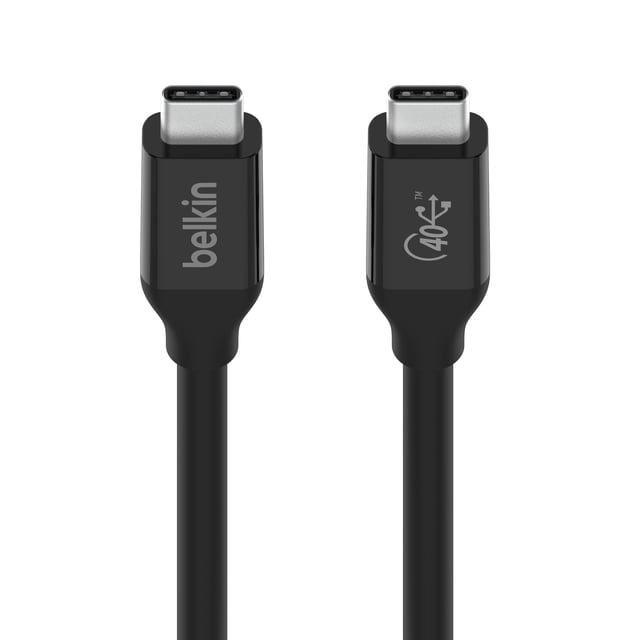 Cable USB 4 Belkin de 0,8 m con certificación USB IF, suministro de energía de 100 W