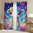 thumbnail image 2 of Feelyou Dreamy Cute Sheep Black Out Curtains for Teens, Outer Space Planet Curtains Pack of 2 (42x63 Each), Mystic Starry Sky Bedroom Curtains, Curtains and Drapes Room Decor, 2 of 6
