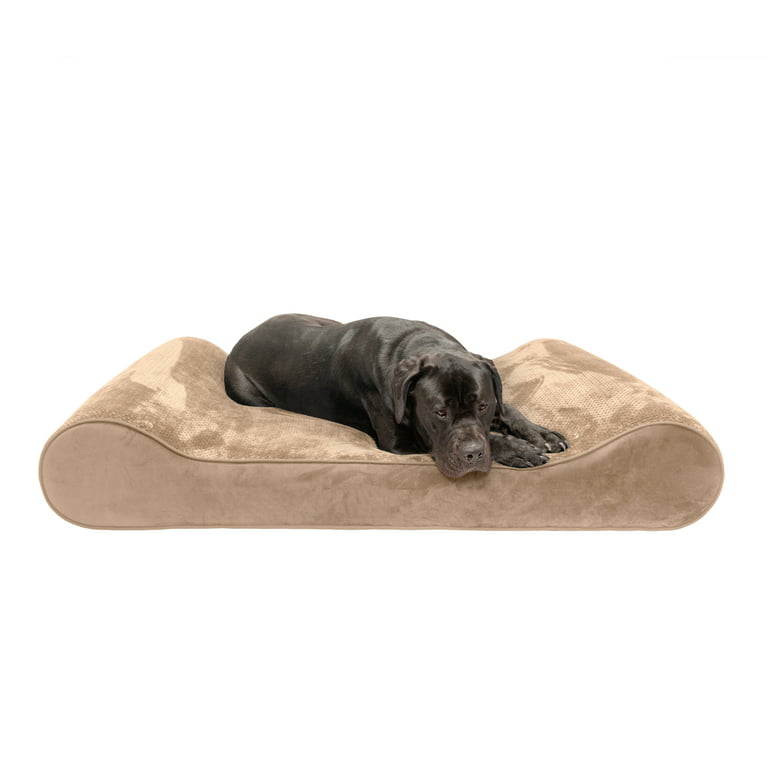 FurHaven Pet Dog Bed | Memory Foam Minky Plush & Velvet Luxe