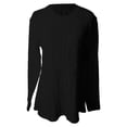 thumbnail image 5 of JIAYUE Knitwear For Women Solid Color Long Sleeve Crew Neck Slim Peplum Hem Sweater with Eyelet Detailing Pullover For Ladies Stylish Dailywear, 5 of 5