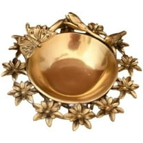 Indiancraftsbykanika Gold Brass Decorative Bowl, 8 Inches