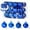 Blue, variant on Dvruxg Mini Christmas Tree Ball Ornaments, 24 Pcs Shatterproof Satin Shiny and Glitter Bulb Christmas Ornaments(Silver)