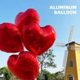 thumbnail image 4 of 50 globos de Mylar con forma de corazón, color rojo, 18.0 in, para decoración de fiesta de cumpleaños, día de San Valentín, decoración de boda, compromiso, vacaciones (rojo), 4 of 5