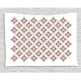 thumbnail image 1 of Brown and White Tapestry, Native Cultural Pattern from Indonesia Floral Motifs Retro Revival, Wall Hanging for Bedroom Living Room Dorm Decor, 60W X 40L Inches, Brown and White, by Ambesonne, 1 of 2
