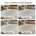 thumbnail image 7 of ODIKA 8'x10' Washable Area Rug Vintage Boho Botanical Scroll Border Geometric Papel Picado Under Flowing for Dining Room, Large Office, Lounge, Non-Slip Chair-Friendly Mat, 7 of 7