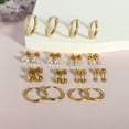 thumbnail image 5 of YYKihy Surgical Earrings For Sensitive Ears Gold Flat Back Earrings For Women Small Stainless Earrings Flatback Stud Hoop Cartilage Earring Set For Multiple Piercing, 5 of 8