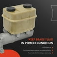 thumbnail image 3 of A-Premium Brake Master Cylinder with Reservoir and Cap Compatible with Chevrolet GMC and International Harvester Vehicles - B60 C60 C60 Kodiak C70 P60 B6000 C6000 S1723 - Replace# 15601554, 3 of 8